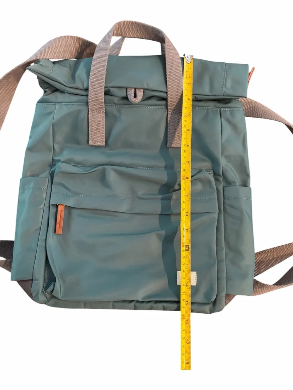 ORI London Canfield B Large Roll Top Backpack Teal Sage Green